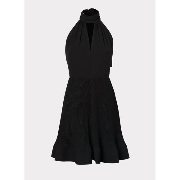 NEW MILLY libby pleated miini dress in black - Picture 2 of 3